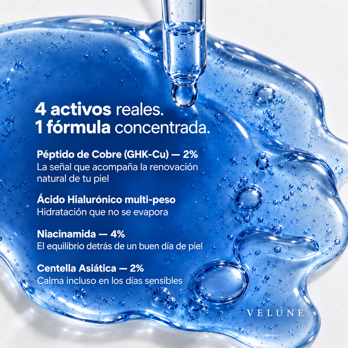 VELUNE Sérum Reafirmante con Péptido de Cobre GHK-Cu